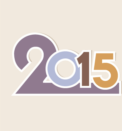 2015 tahun baru tema vektor
