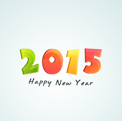 vetor de tema de ano novo de 2015