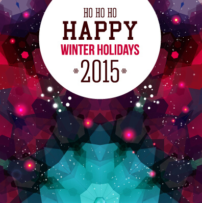 vetor de fundo de ano novo de férias de inverno 2015