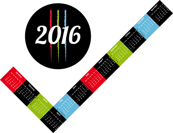 template lịch năm 2016