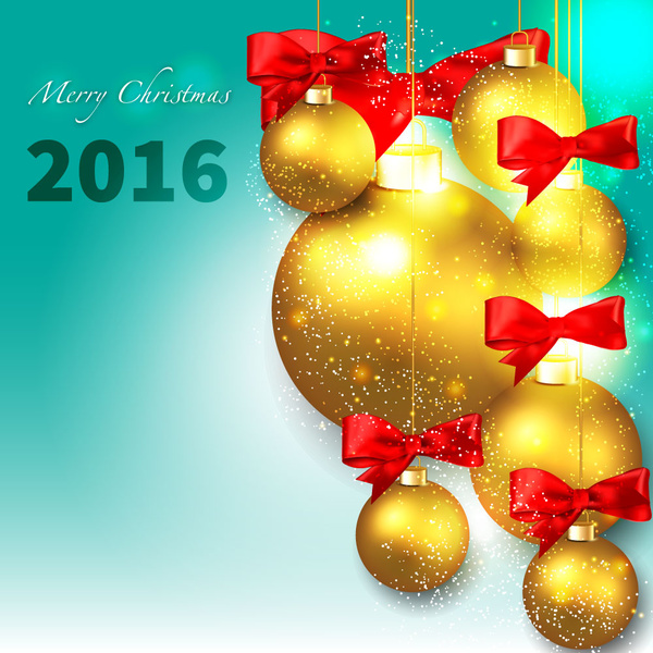 bola de decoración de Navidad de oro 2016