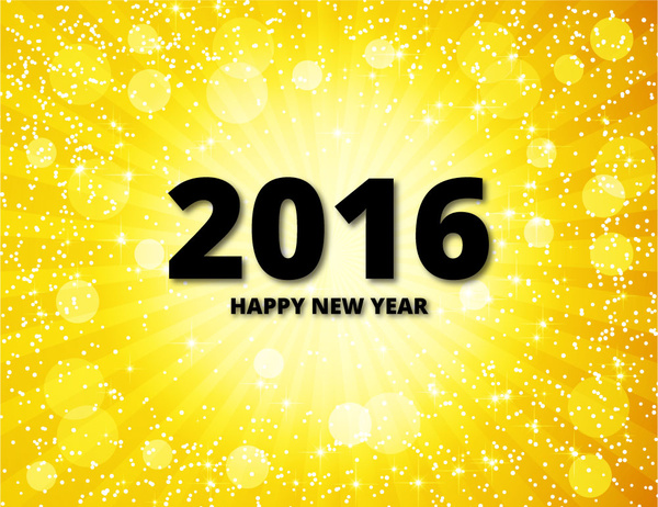 2016 mutlu yeni yıl altın arka plan