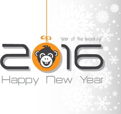 2016 год обезьяны вектора