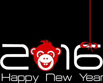 2016 Jahr des Affen-Vektors