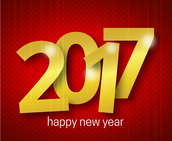 2017 yeni yıl ile köpüklü sarı banner numaraları