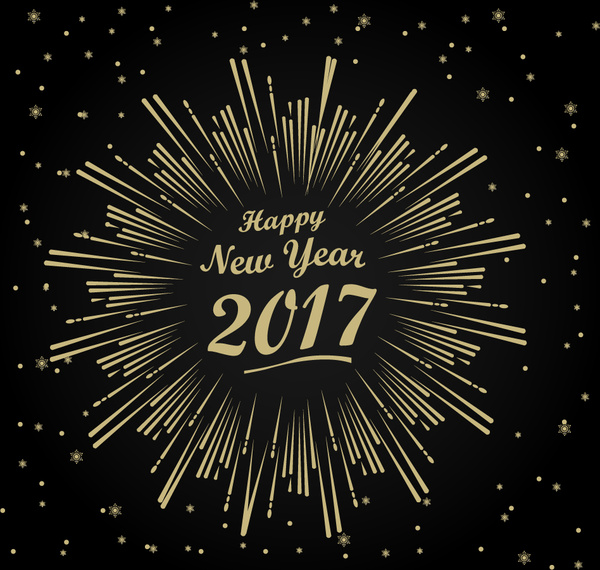 2017-Neujahr-Vorlage mit Feuerwerk-design
