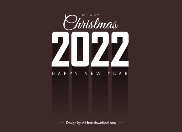 2022 Kalender Abdeckung Vorlage elegante dunkle Schatten Dekor