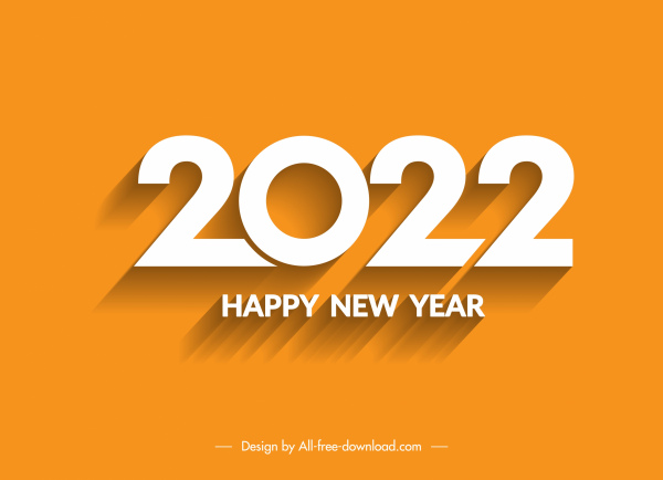 Template sampul kalender 2022 dekorasi nomor datar yang elegan
