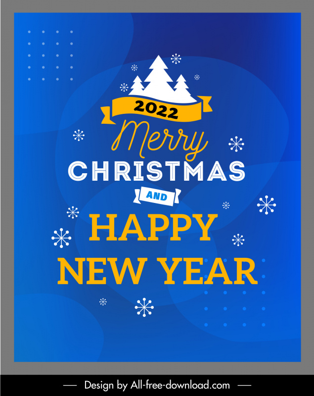 2022 с Новым годом счастливого Рождества синий фон