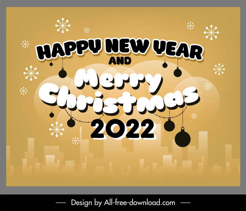 2022 สวัสดีปีใหม่พื้นหลังสีทองสุขสันต์วันคริสต์มาส
