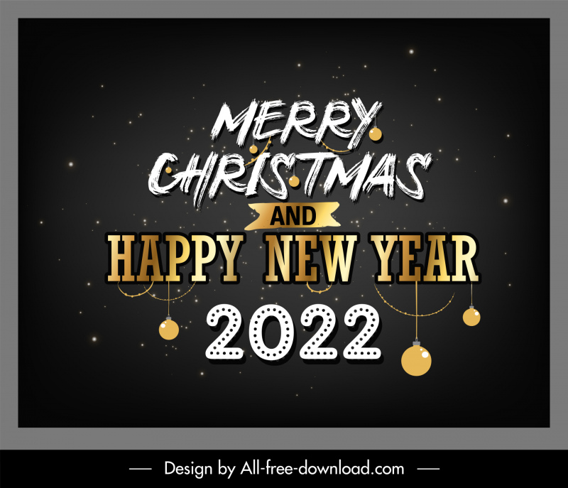 2022 Feliz Año Nuevo Feliz Navidad Universo brillante Fondo
