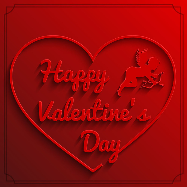 3D фон с Днем Святого Валентина день красные сердца