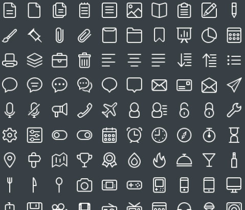 440 Art weiße Linie kostenlose icons