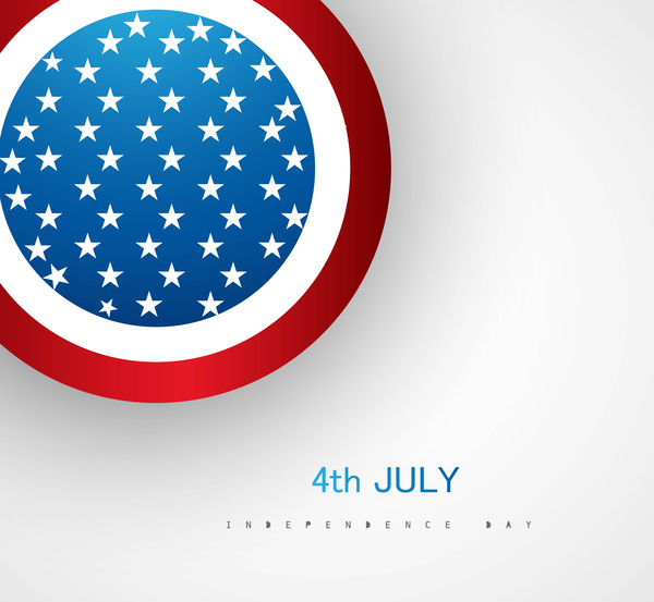 4 juillet jour de l’indépendance américaine cercle vecteur -2