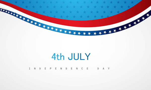 4 กรกฎาคมวันประกาศอิสรภาพอเมริกันเวกเตอร์ที่มีสไตล์