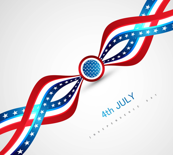 4 Juli lencana pita Amerika hari kemerdekaan