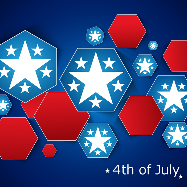 7 월 미국의 독립 기념일 플래그 크리에이 티브 디자인의 4