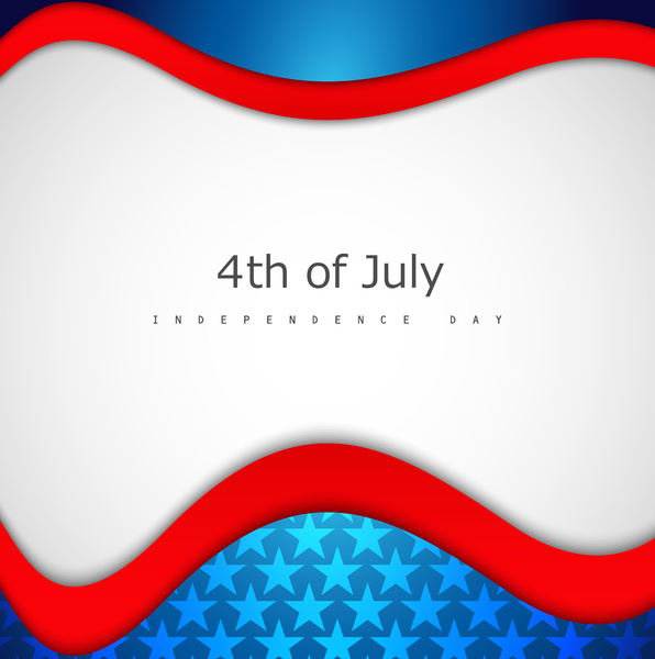 4 de julho dia de independência americana bandeira projeto de onda de celebração criativa fio