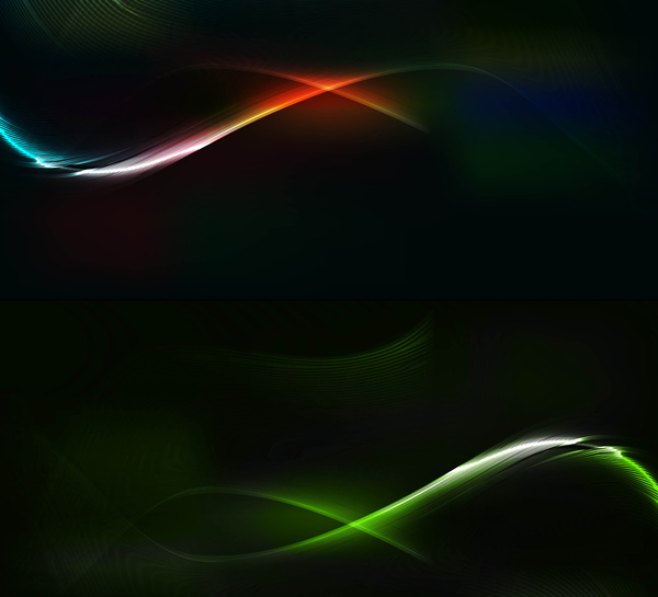 Abstract Background Black Colorful Wave Vector