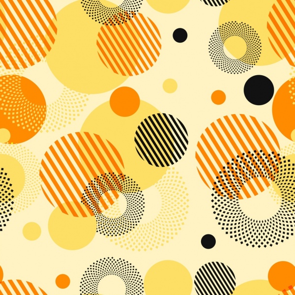 abstrak latar belakang berwarna lingkaran bergaris-garis titik-titik desain