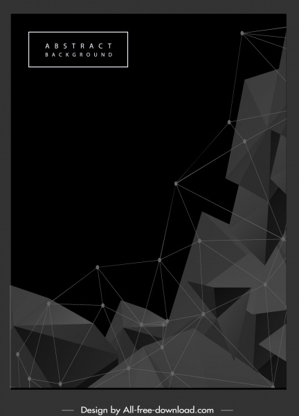 Zusammenfassung Hintergrund dunkel 3d geometrische Verbindung Dekor