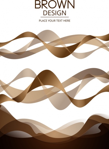 abstrak latar belakang desain elemen 3d coklat garis lengkung