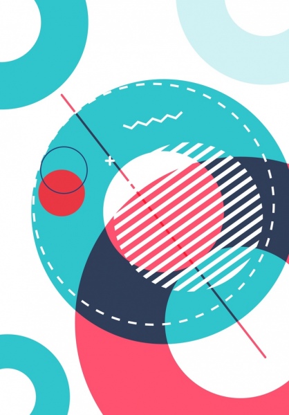 abstrak latar belakang datar lingkaran dekorasi closeup desain