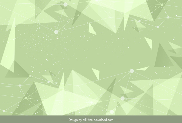 triangoli dinamici verdi di sfondo astratti 3d