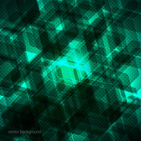 抽象的な背景の緑の六角形シルエット装飾