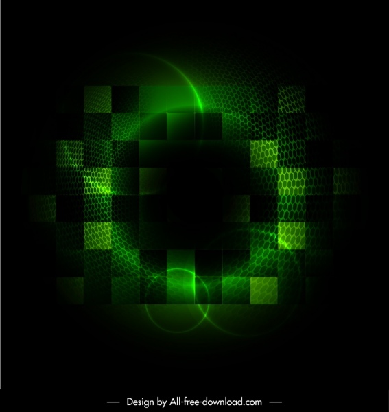 Abstract Background Green Light Effect Blurred Squares Isolation-vector  Abstract-free Vector Free Download