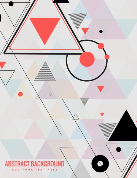 abstrato design moderno triângulos círculos decoração