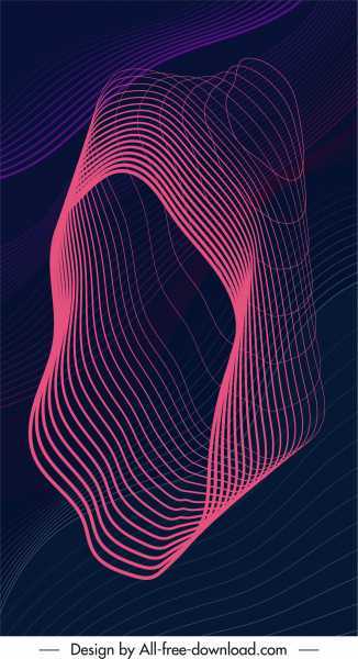 linhas curvas 3D modernas abstratas