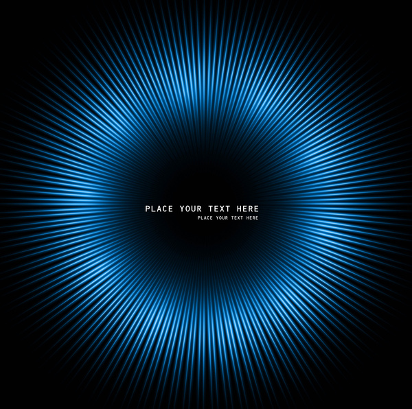Zusammenfassung Hintergrund der blau leuchtenden Strahlen-Vektor-design