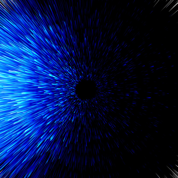 Zusammenfassung Hintergrund der blau leuchtenden Strahlen-Vektor-design