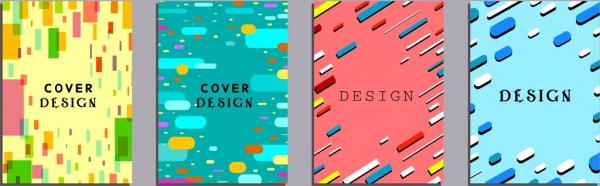 Abstract Background Sets Colorful Geometric Decor