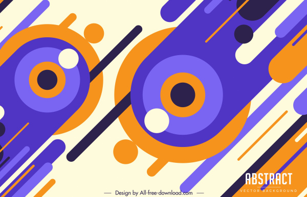template latar belakang abstrak lingkaran warna-warni datar bentuk gerak