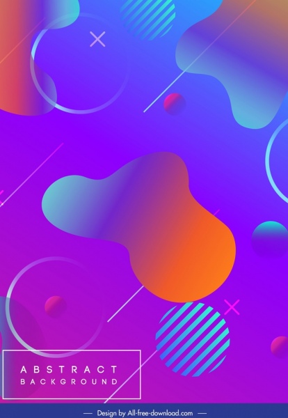 abstrak latar belakang template desain datar modern berwarna-warni