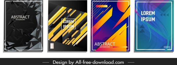 Abstract Background Templates Colored Dynamic Geometric Decor