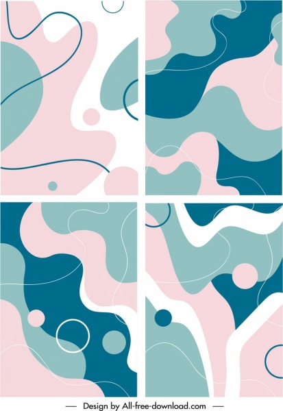 абстрактные фоновые шаблоны красочный классический плоский закрученный декор