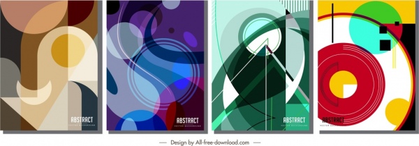 абстрактные фоновые шаблоны красочный плоский геометрический беспорядочный декор