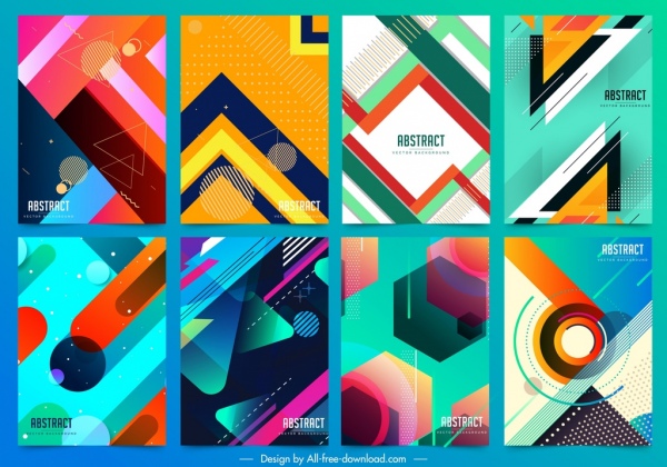 абстрактные фоновые шаблоны красочный геометрический декор -2