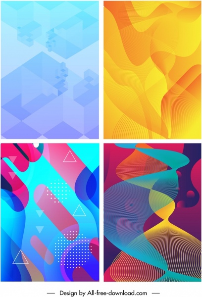 plantillas de fondo abstractas modernas mezcla de colores brillantes decoración