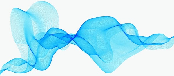 abstrak latar belakang dengan gelombang biru vektor grafis