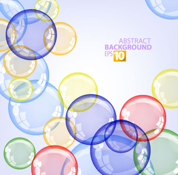 abstrait avec illustration vectorielle bulles colorées
