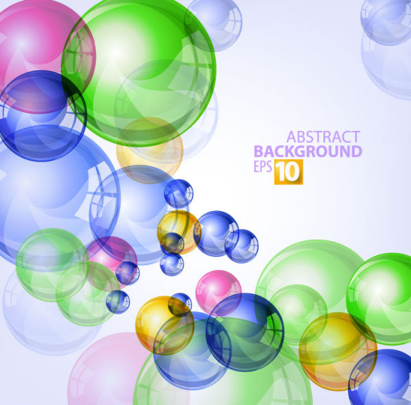 abstrato com gráfico de vetor de bolhas coloridas