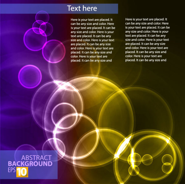 Zusammenfassung Hintergrund mit bunten Bubbles Vektorgrafik