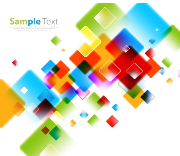 Zusammenfassung Hintergrund mit farbigen Quadraten Vektor-illustration