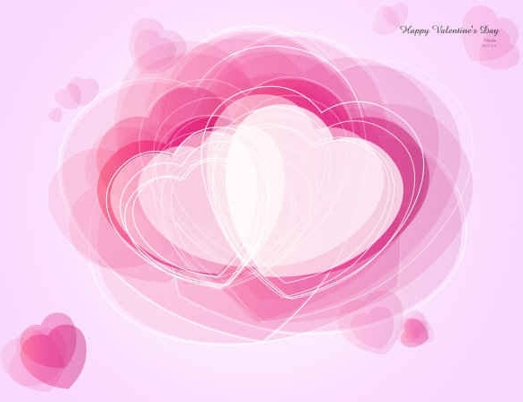 Abstract Background With Pink Hearts