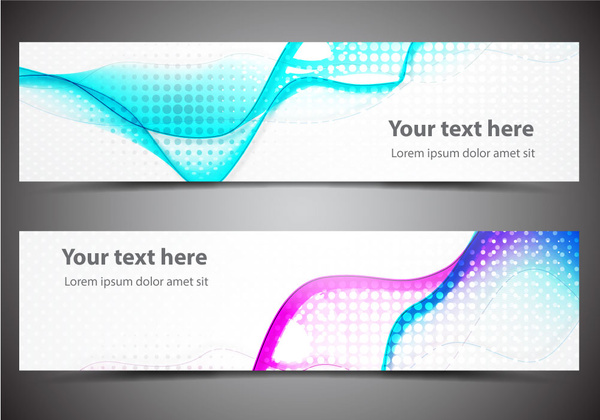 abstrakten Banner Designsets mit schillernden Bokeh-Hintergrund