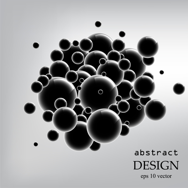 抽象的な黒いボール 3 d 背景